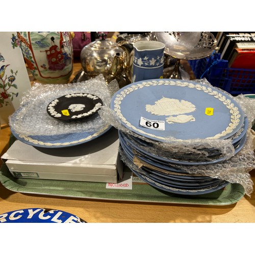 60 - Wedgwood blue calendar plates etc