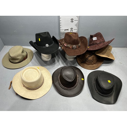 119 - Quantity cow boy hats