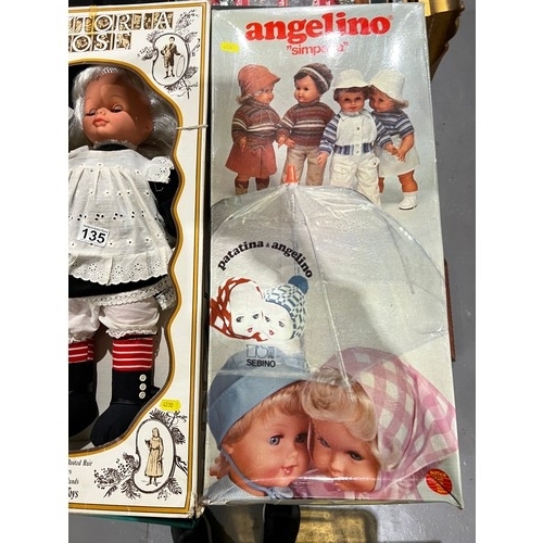 135 - 2 Large boxed dolls