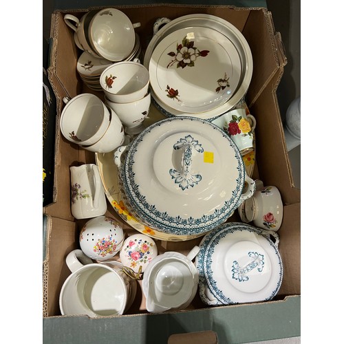 164 - 2 Boxes pottery