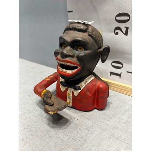 206 - Cast iron money bank