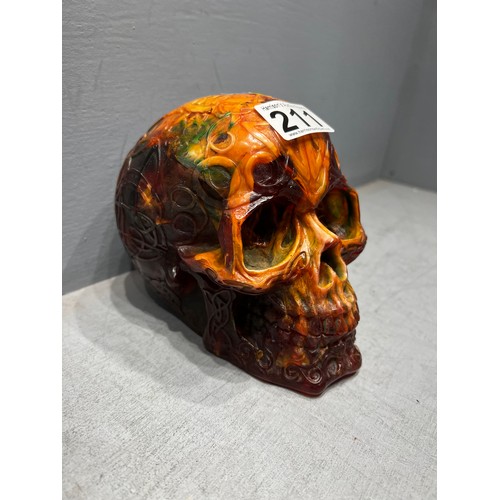 211 - Amber coloured skull