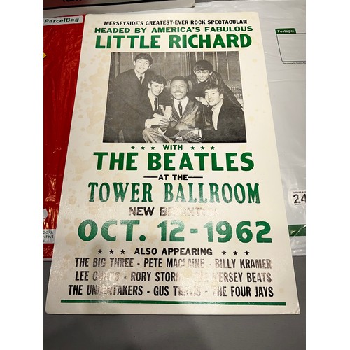 247 - 5 Beatles posters yellow submarine, ed Sullivan show etc