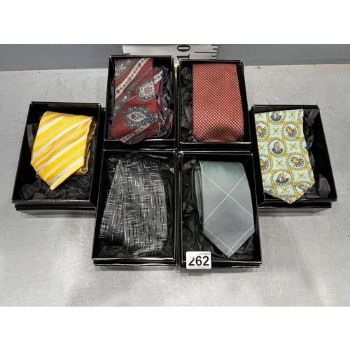 262 - 6 Designer ties 'kenzo rommi' all boxed