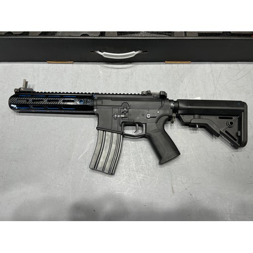 273 - E&L aris -177 BB airsoft rifle with spare magazine & battery single shot to fully auto