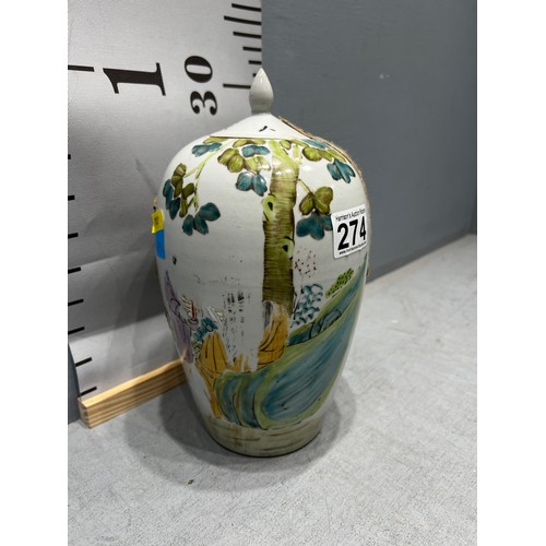 274 - Chinese porcelain tea jar