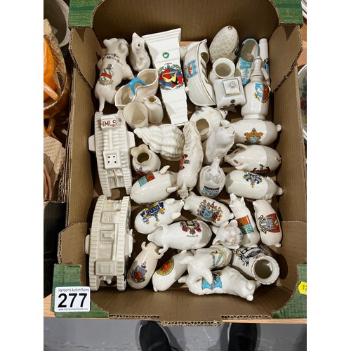 277 - Box crested china