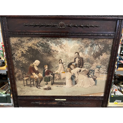 289 - Victorian oak framed picture mirror