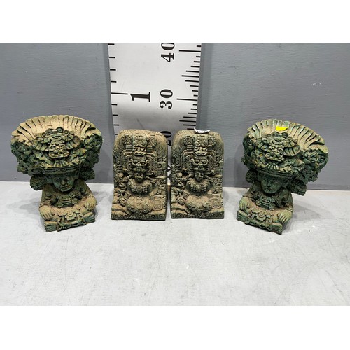 328 - 4 Oriental book ends