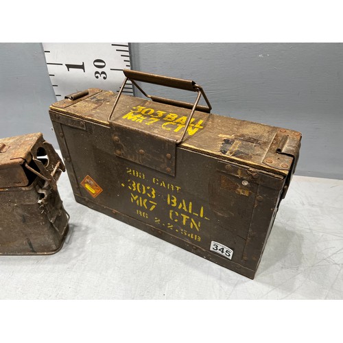 345 - 2 Military boxes