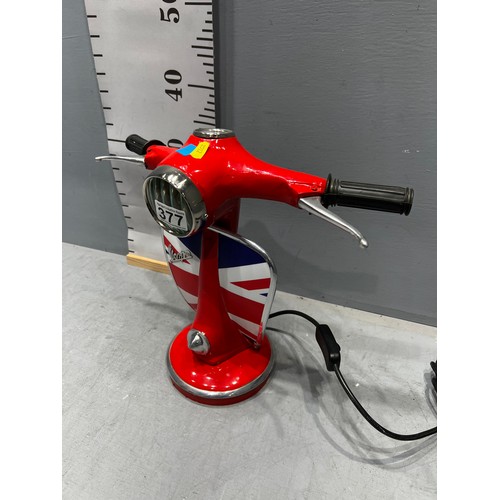 377 - Red vespa lamp