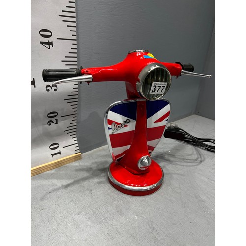 377 - Red vespa lamp