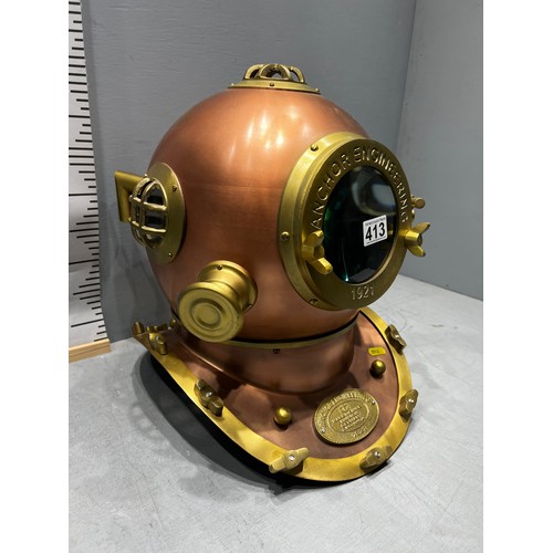 413 - Copper divers helmet