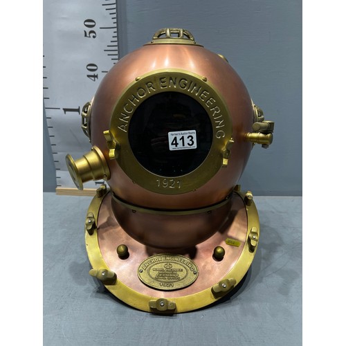 413 - Copper divers helmet