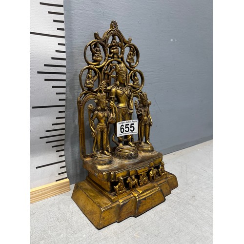 655 - Gilt bronze gold shrine