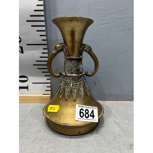 684 - Brass vase