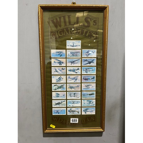 689 - 4 Framed cigarette cards