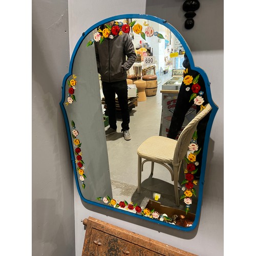 690 - Hand painted mirror