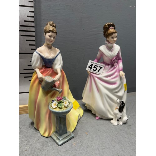 457 - 2 Royal doulton figures 1 A/F