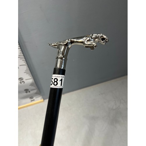 581 - Jaguar mascot walking stick