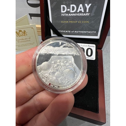 590 - 1oz silver 2019 £5 coin D-day 75th anniversary