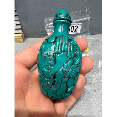 602 - Turquoise snuff bottle