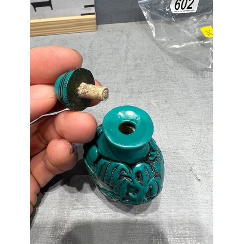 602 - Turquoise snuff bottle