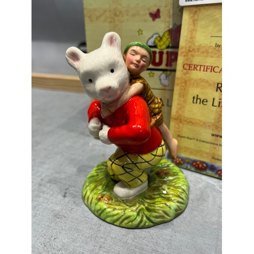 619 - Royal doulton Rupert the bear 'Rupert & the little sea sprite' with cert & box