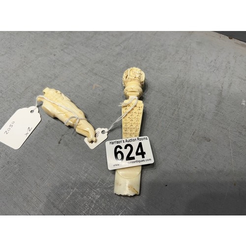 624 - 2 Bone figures