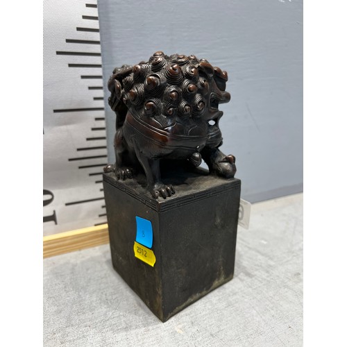 639 - Large foo dog bronze seal