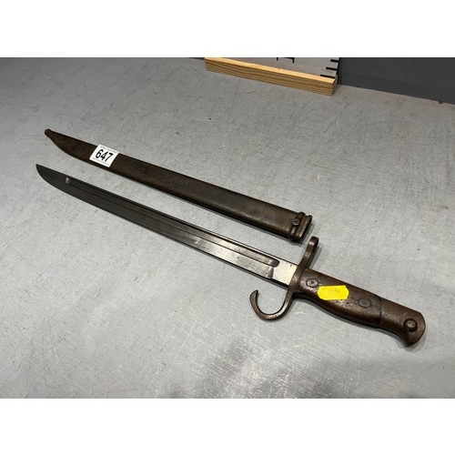 647 - Vintage sword & scabbard