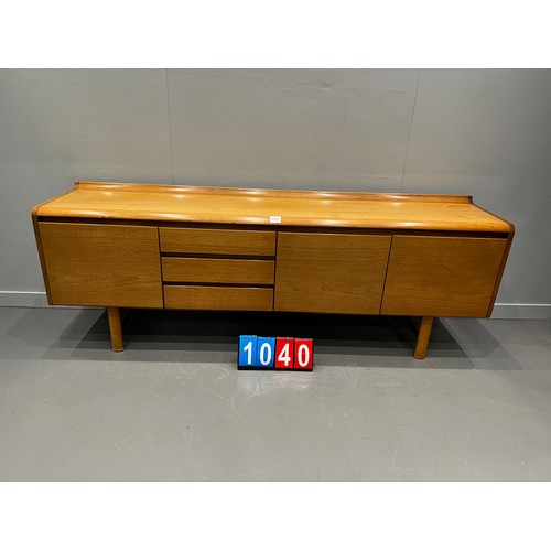 1040 - Rare curved edge mid century long john sideboard by white & newton very clean