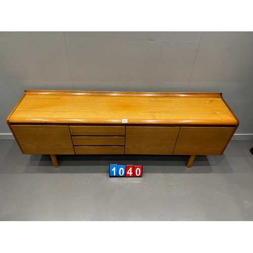 1040 - Rare curved edge mid century long john sideboard by white & newton very clean