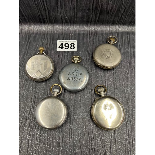 498 - 5 pocket watches