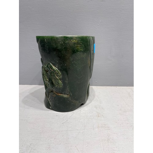 622 - Jade brush pot