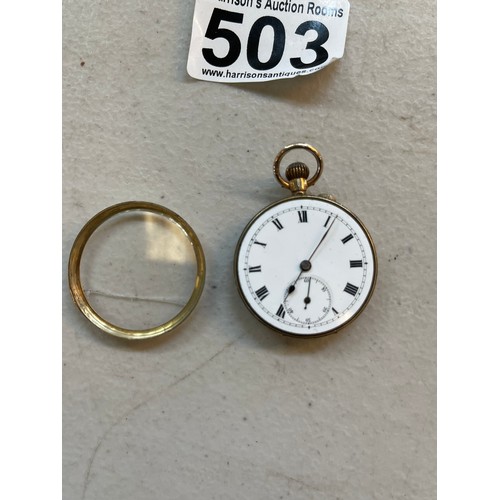 503 - 9ct gold pocket watch