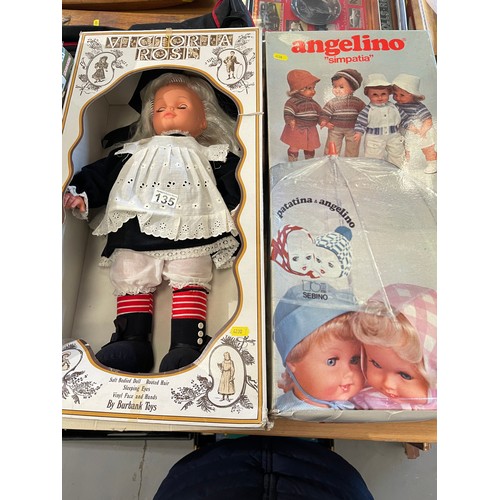 135 - 2 Large boxed dolls