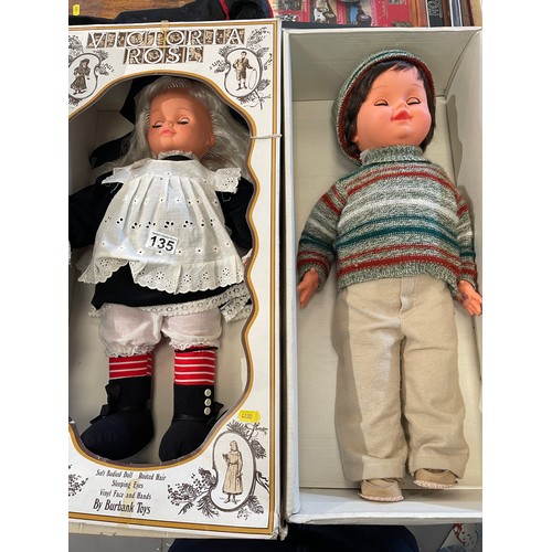 135 - 2 Large boxed dolls