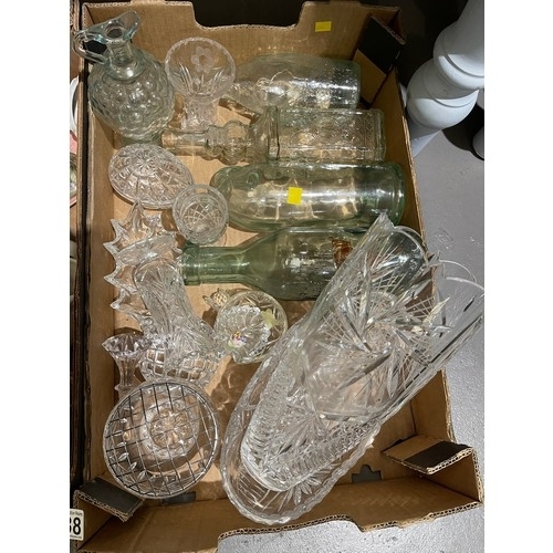 188 - 1 Box glassware + 1 box pottery