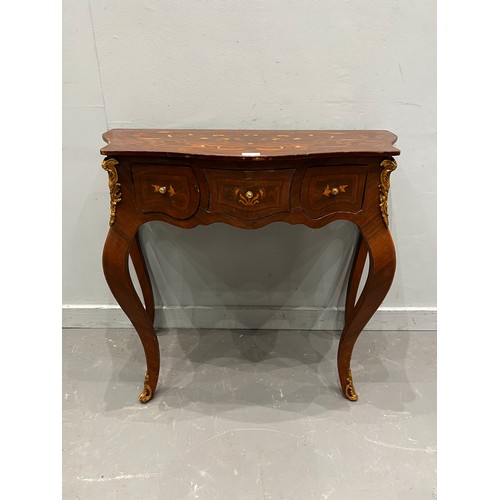 955X - French walnut inlaid hall table