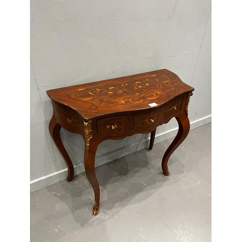 955X - French walnut inlaid hall table