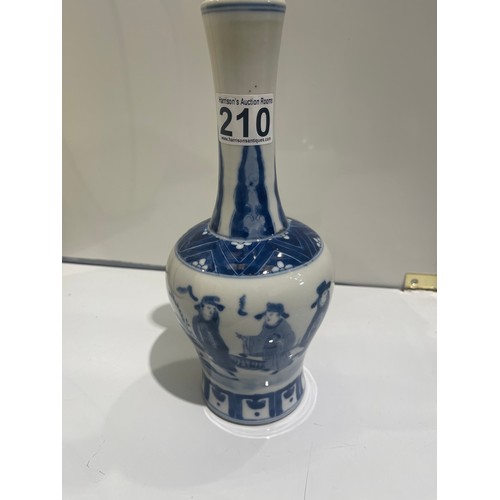 210 - Blue & white Chinese vase