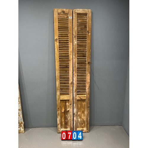 704 - Pair of early French Louvre doors