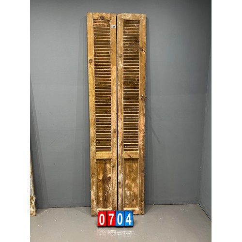 704 - Pair of early French Louvre doors