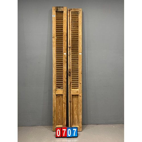 707 - Pair of early French Louvre doors