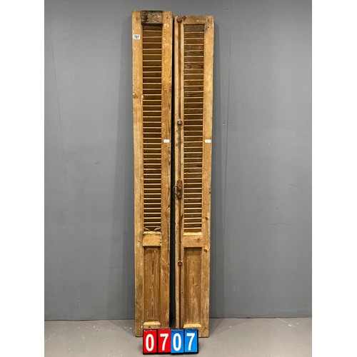 707 - Pair of early French Louvre doors