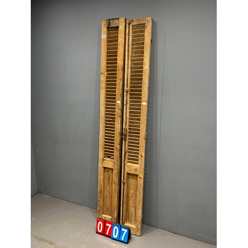 707 - Pair of early French Louvre doors