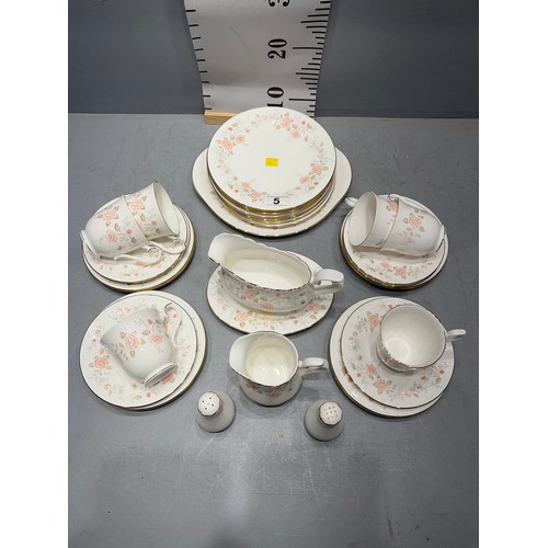 5 - Royal albert 'autumn sun light' bone china tea ware