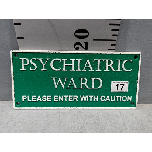 17 - Psychiatric ward sign