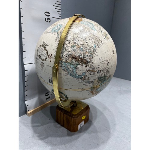 21 - Globe on wooden base